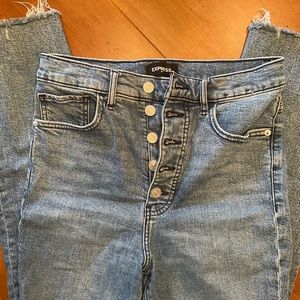 Express button fly denim